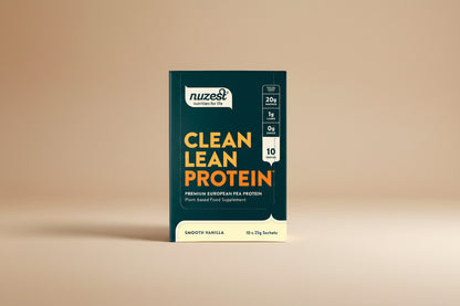 Nuzest Smooth Vanilla Clean Lean Protein 10 x 25g – Front of Pack
