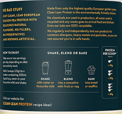 Smooth Vanilla Protein Powder 500g – Nutrition and Ingredients
