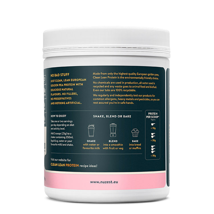 Clean Lean Protein Wild Strawberry 500g – Supplement Info and Label