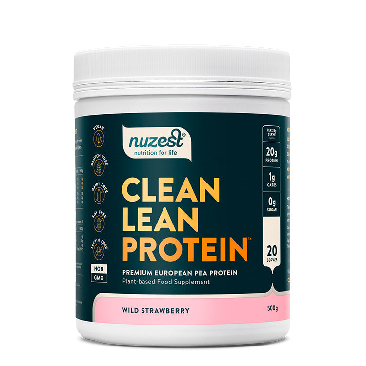  Nuzest Wild Strawberry Clean Lean Protein 500g – Front Label