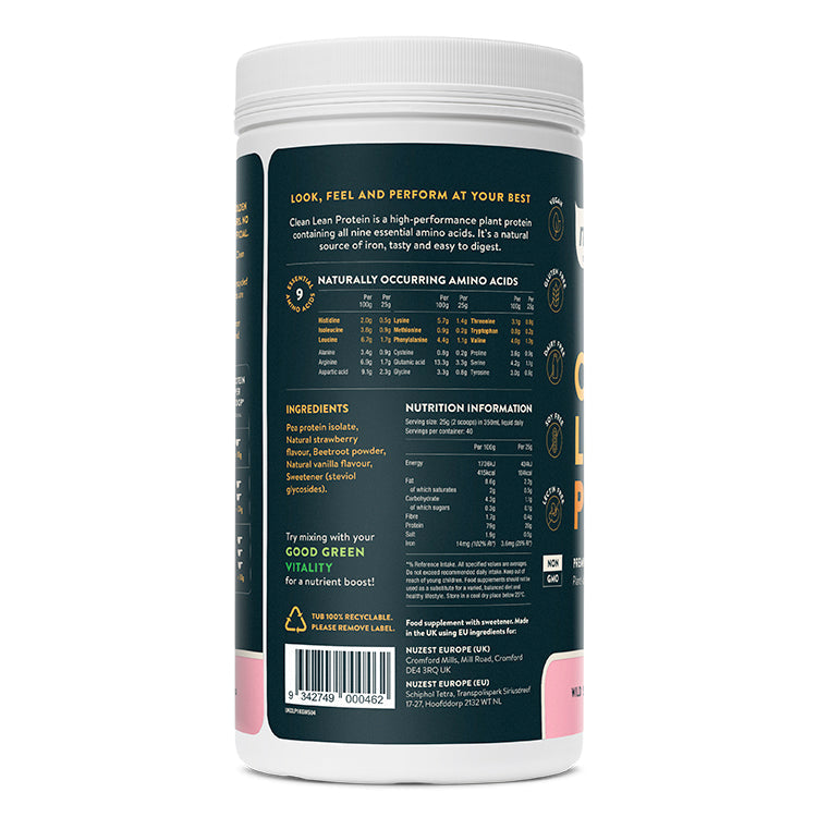 Nuzest Clean Lean Protein 1kg – Open Tub with Protein Scoop