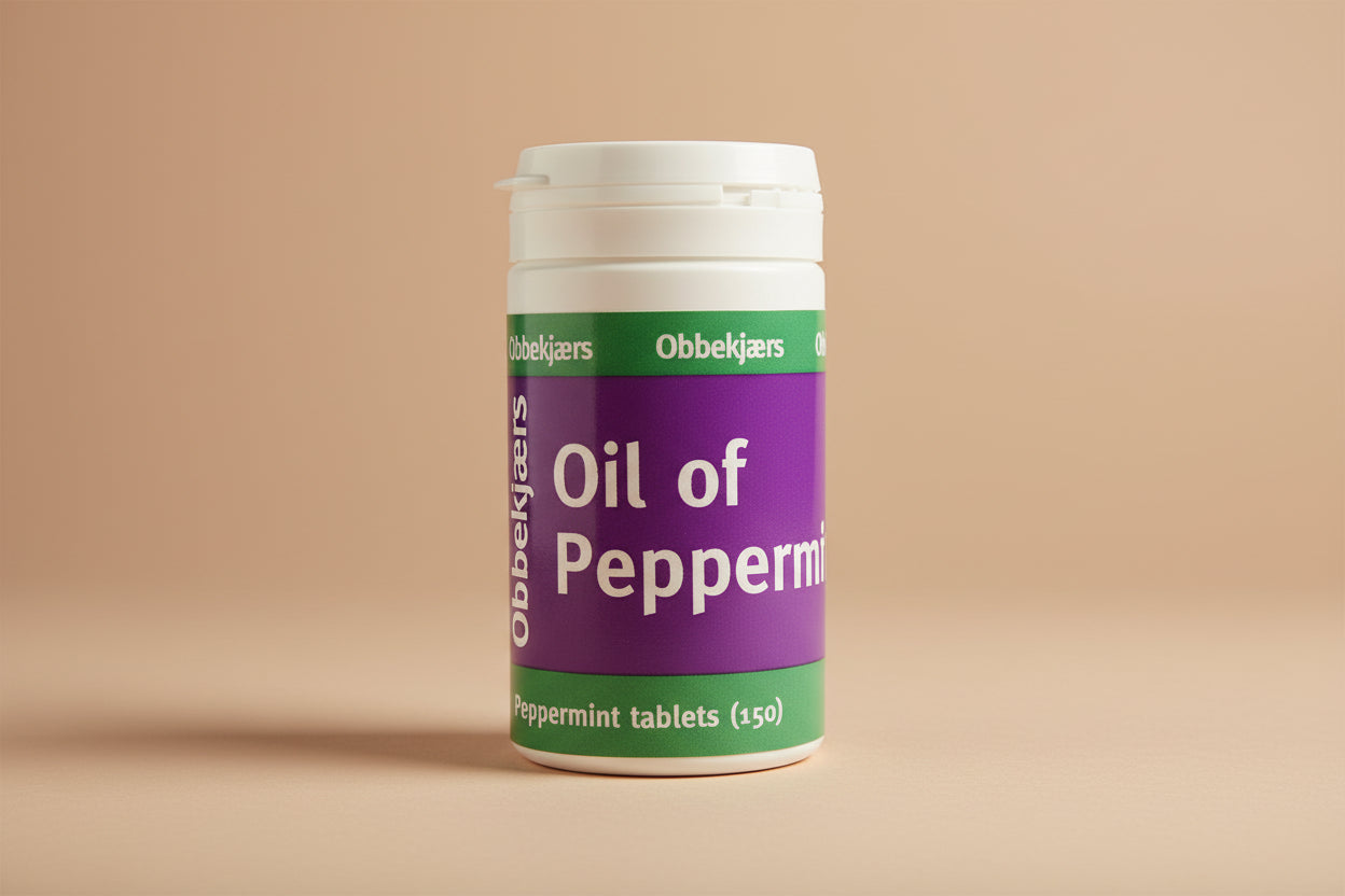 Obbekjaers Peppermint Tablets 150 Tablets Bottle