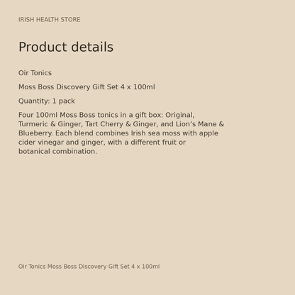 Oir Tonics Moss Boss Discovery Gift Set 4 x 100ml product details
