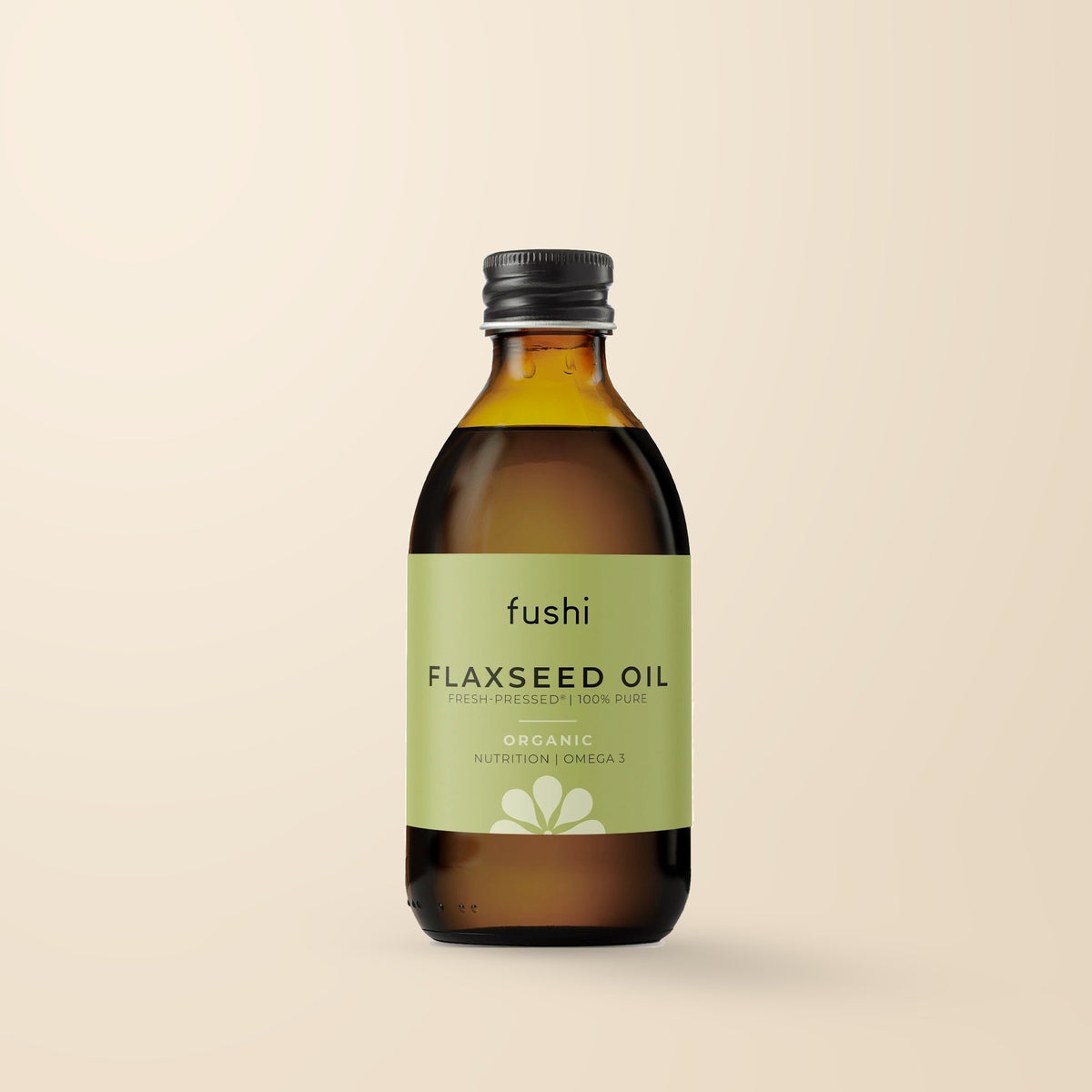 Fushi Organic Flaxseed Oil – Cold-Pressed, 250ml packaging