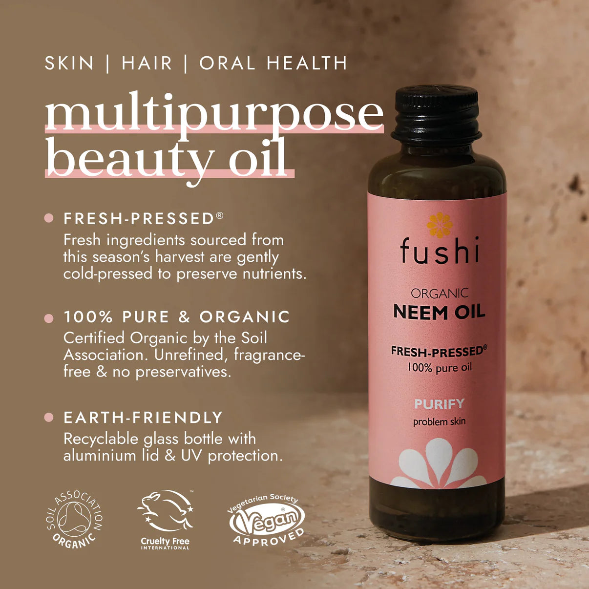 Neem Oil for Acne, Dandruff & Oral Care – Cold-Pressed & Organic