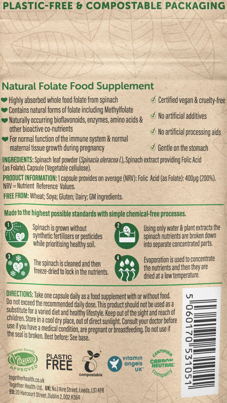 Plant Based Folate Capsules from Spinach