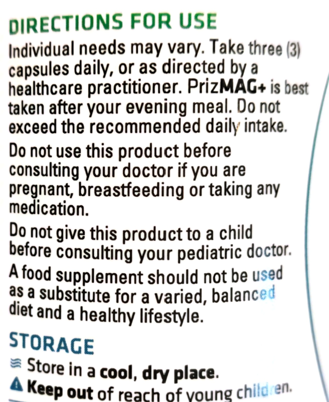 PrizMAG Magnesium Bisglycinate with Vitamins K2 and D3 90 capsules clean product image