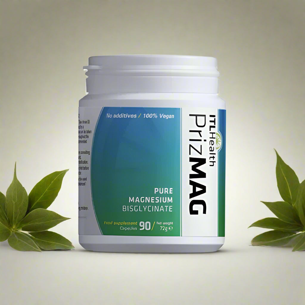 PrizMAG Pure Magnesium Bisglycinate 90 Capsules Front Bottle