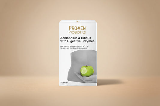 Pro-Ven Probiotics package with a green apple on a white background
