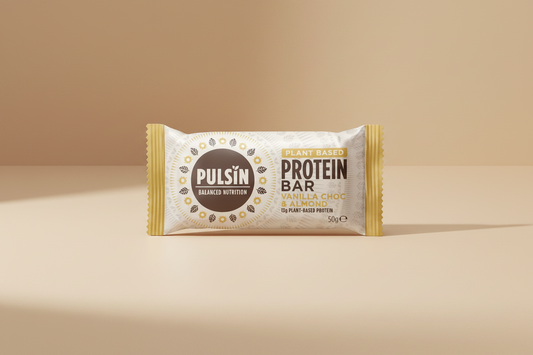 Pulsin' protein bar packaging on a white background