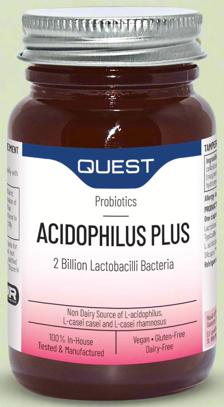  Quest Acidophilus Plus – 120 Capsules Front Bottle