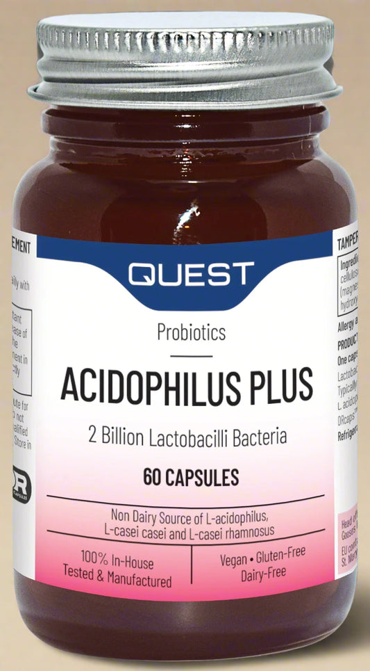 Quest Acidophilus Plus 60 Capsules Bottle Front View
