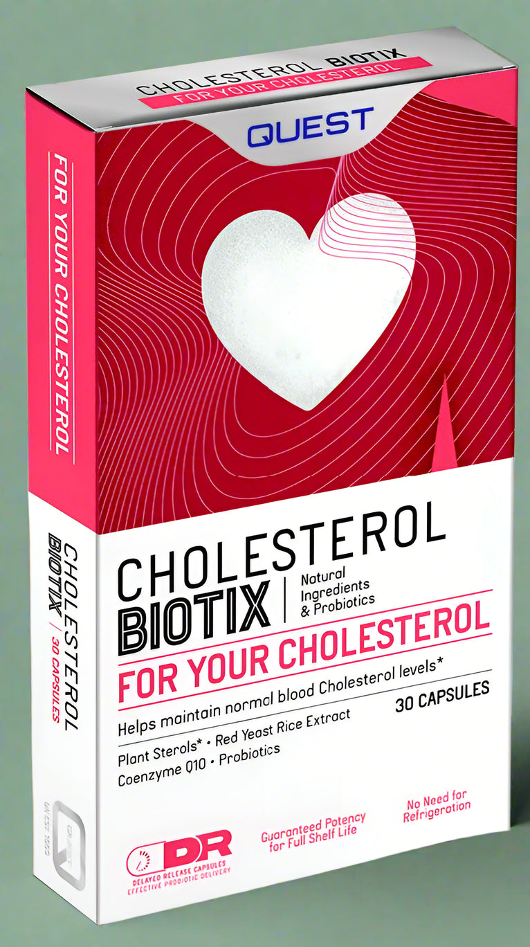 Quest Cholesterolbiotix – 30 Capsules Front Label