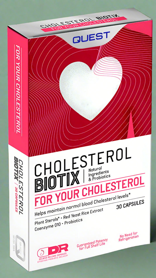 Quest Cholesterolbiotix – 30 Capsules Front Label