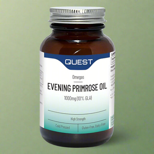 Quest Evening Primrose Oil 1000mg – 90 Capsules Front Bottle