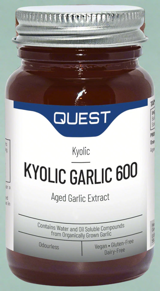 Quest Kyolic Garlic 600mg 60 Tablets Front Bottle View