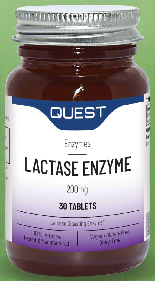  Quest Lactase 200mg – 30 Tablets Front Label