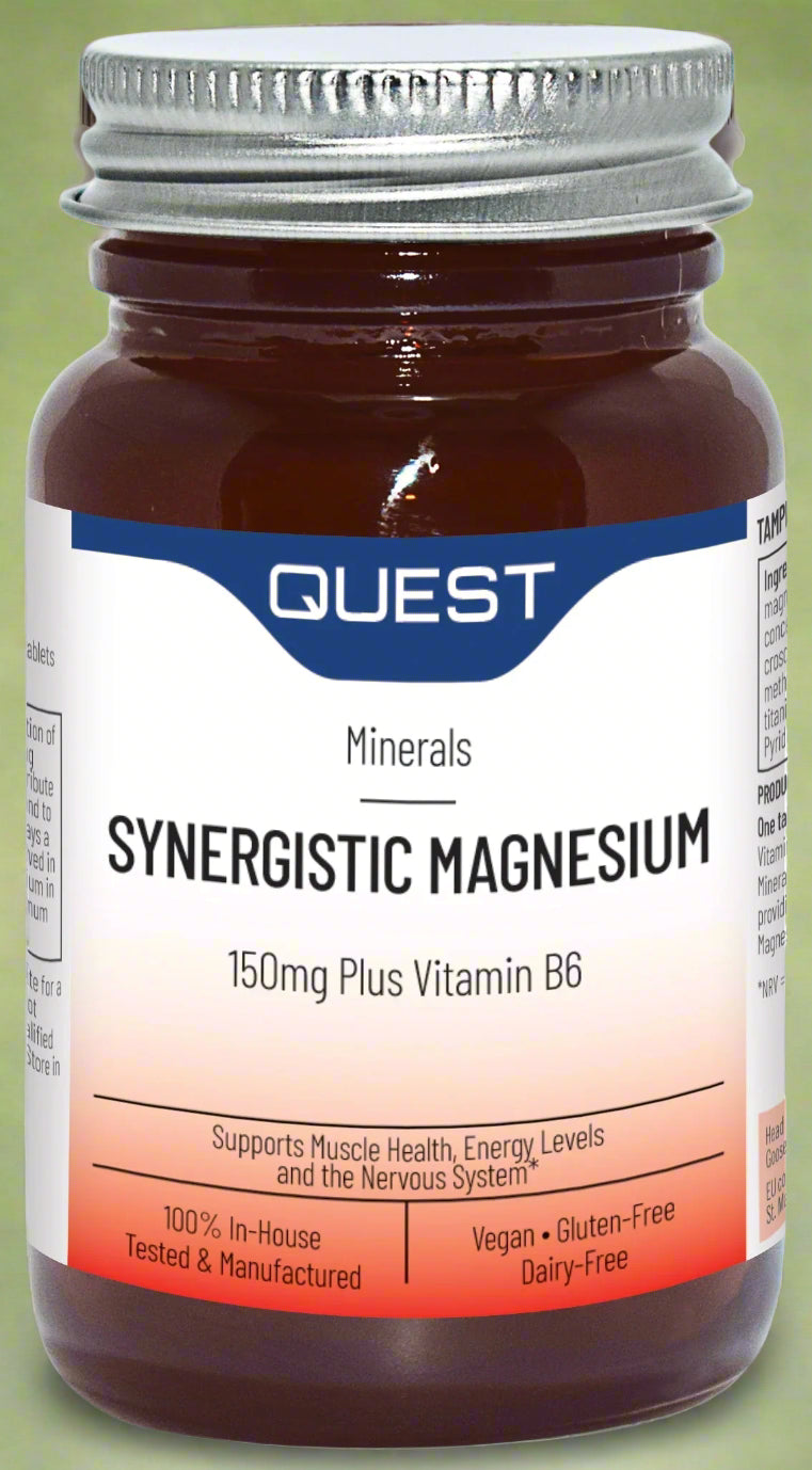 Quest Synergistic Magnesium 60 Tablets Front Bottle View