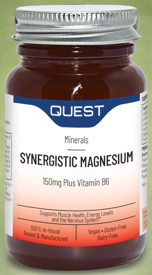 Quest Synergistic Magnesium 60 Tablets Front Bottle View