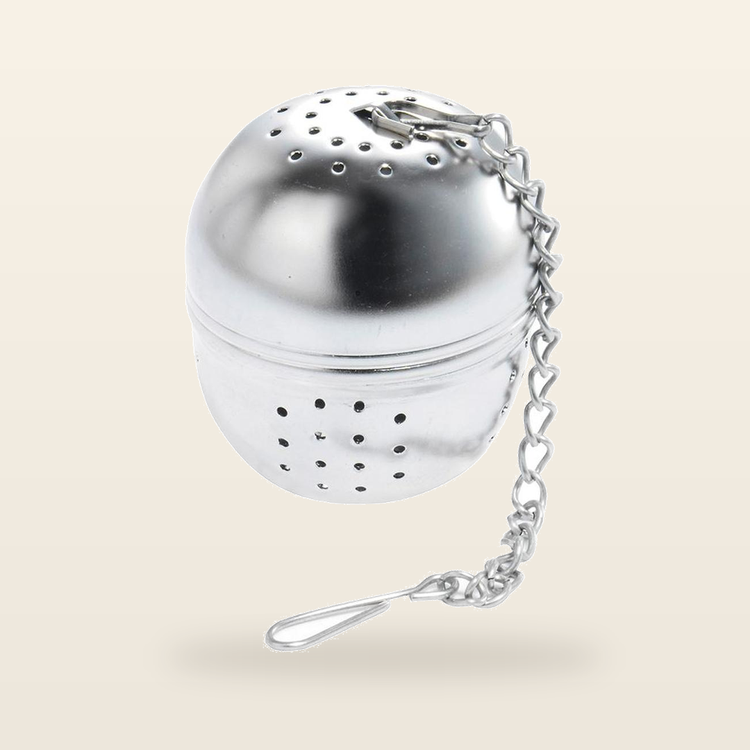 Reusable Tea Infuser Ball with Chain – 1 Infuser — product and original packaging