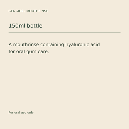 Gengigel Mouthrinse with Hyaluronic Acid – 150ml – rinse format guide
