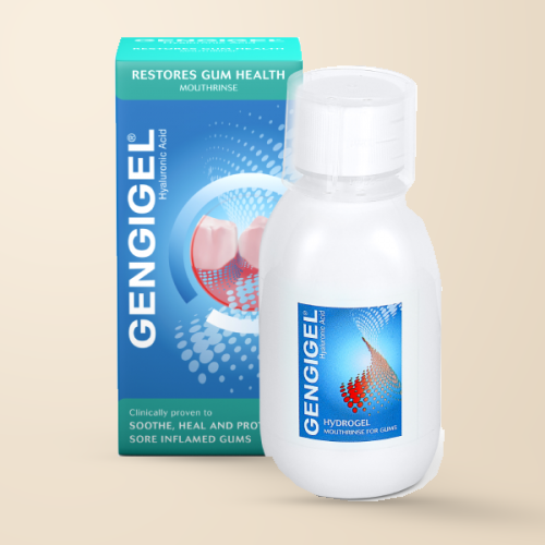 Gengigel Mouthrinse with Hyaluronic Acid – 150ml packaging