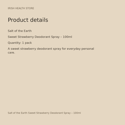 Salt of the Earth Sweet Strawberry Deodorant Spray – 100ml product details