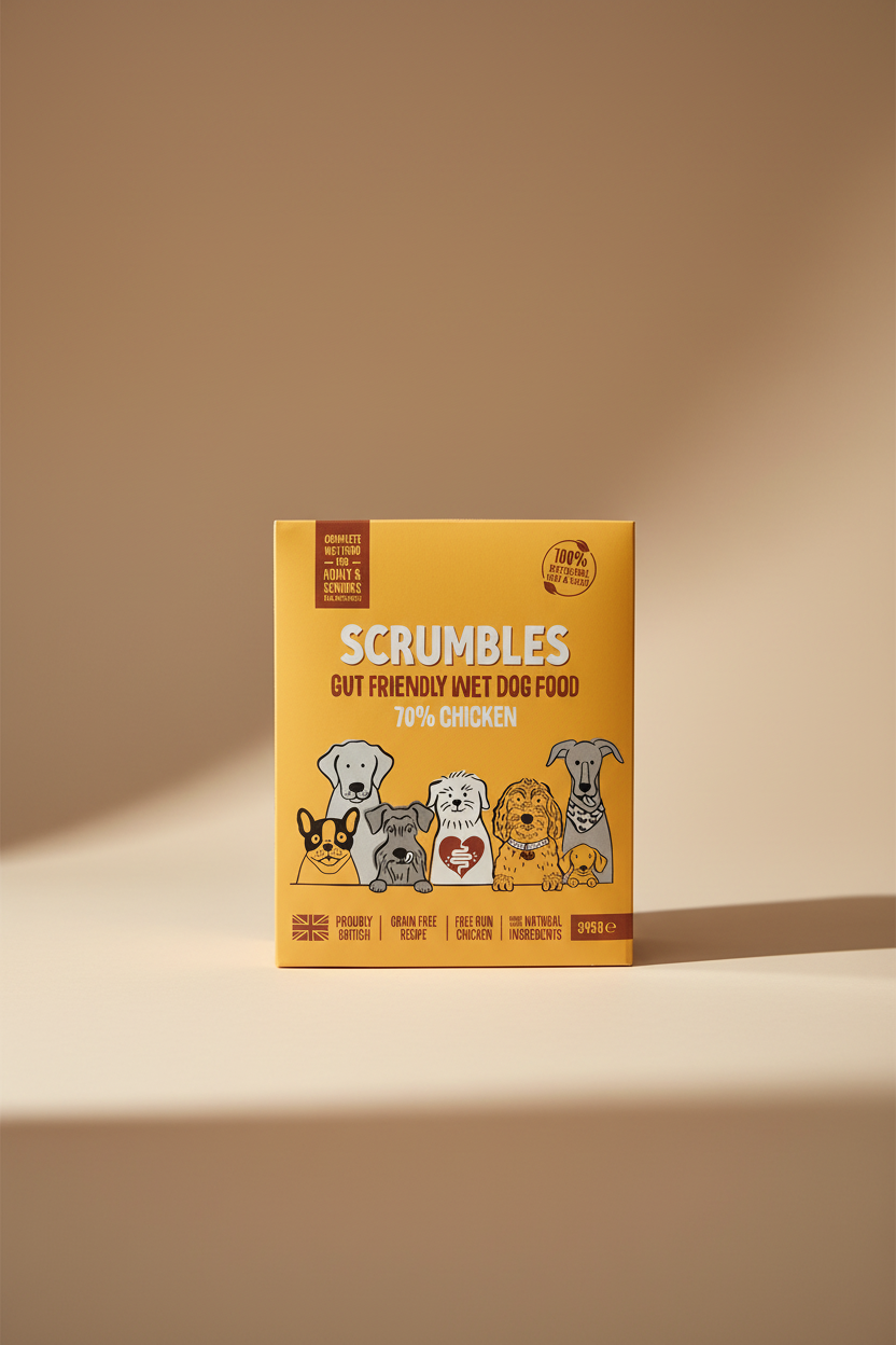 Scrumbles Chicken Complete Wet Dog Food Case 7 x 395g
