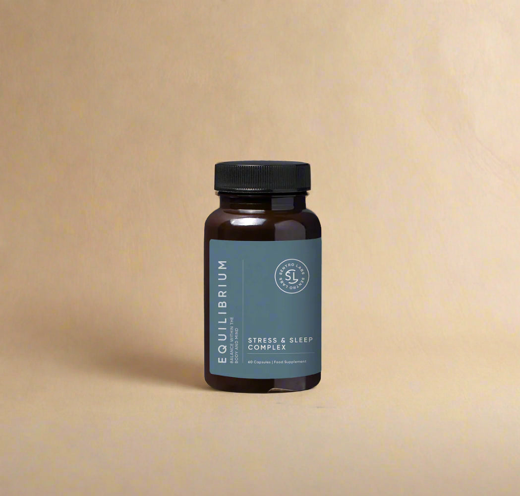 Front view of Sentro Labs Equilibrium Stress Support & Sleep – 60 Capsules bottle