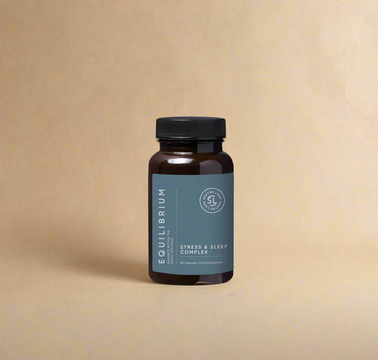 Front view of Sentro Labs Equilibrium Stress Support & Sleep – 60 Capsules bottle
