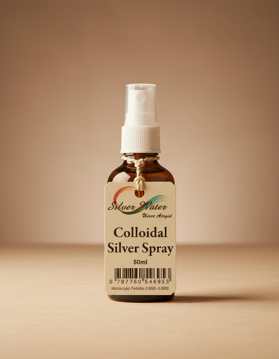 Silver Water Uisce Colloidal Silver 30PPM Spray 50ml Bottle