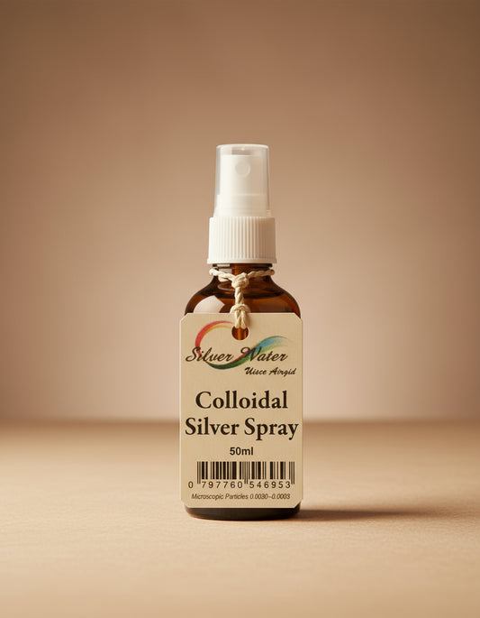 Silver Water Uisce Colloidal Silver 30PPM Spray 50ml Bottle