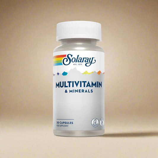 Front of Solaray Multivitamin & Minerals 30 Capsules bottle