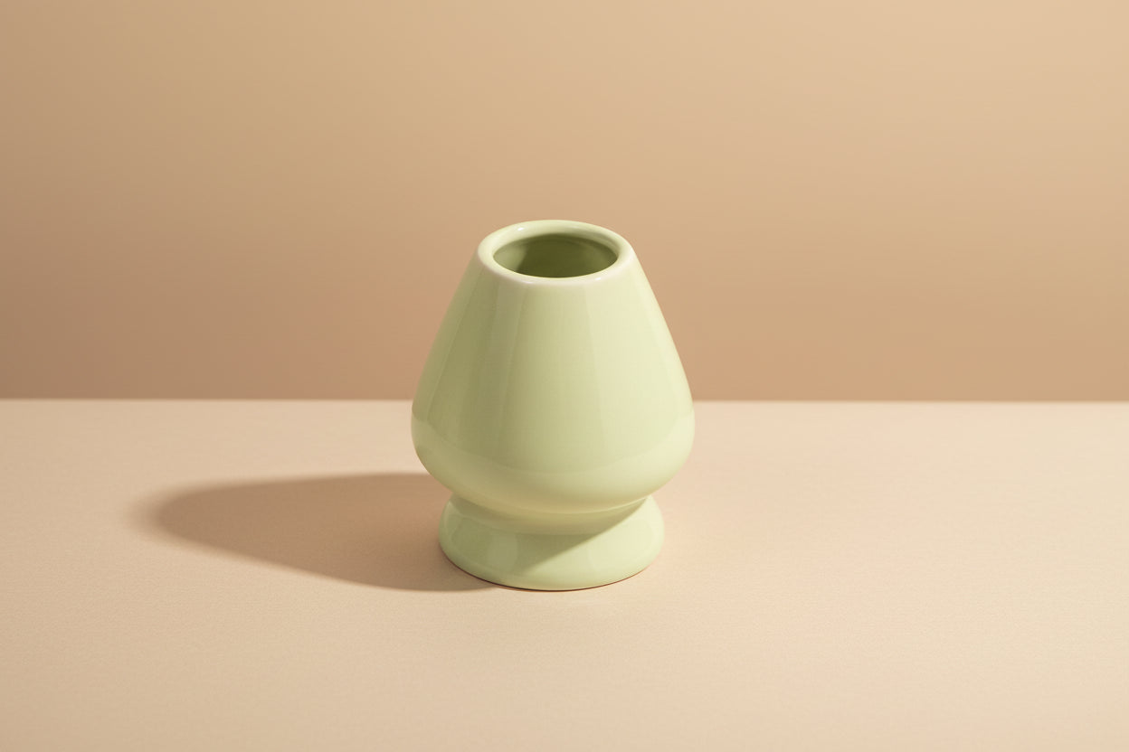 Solaris matcha whisk holder ceramic green