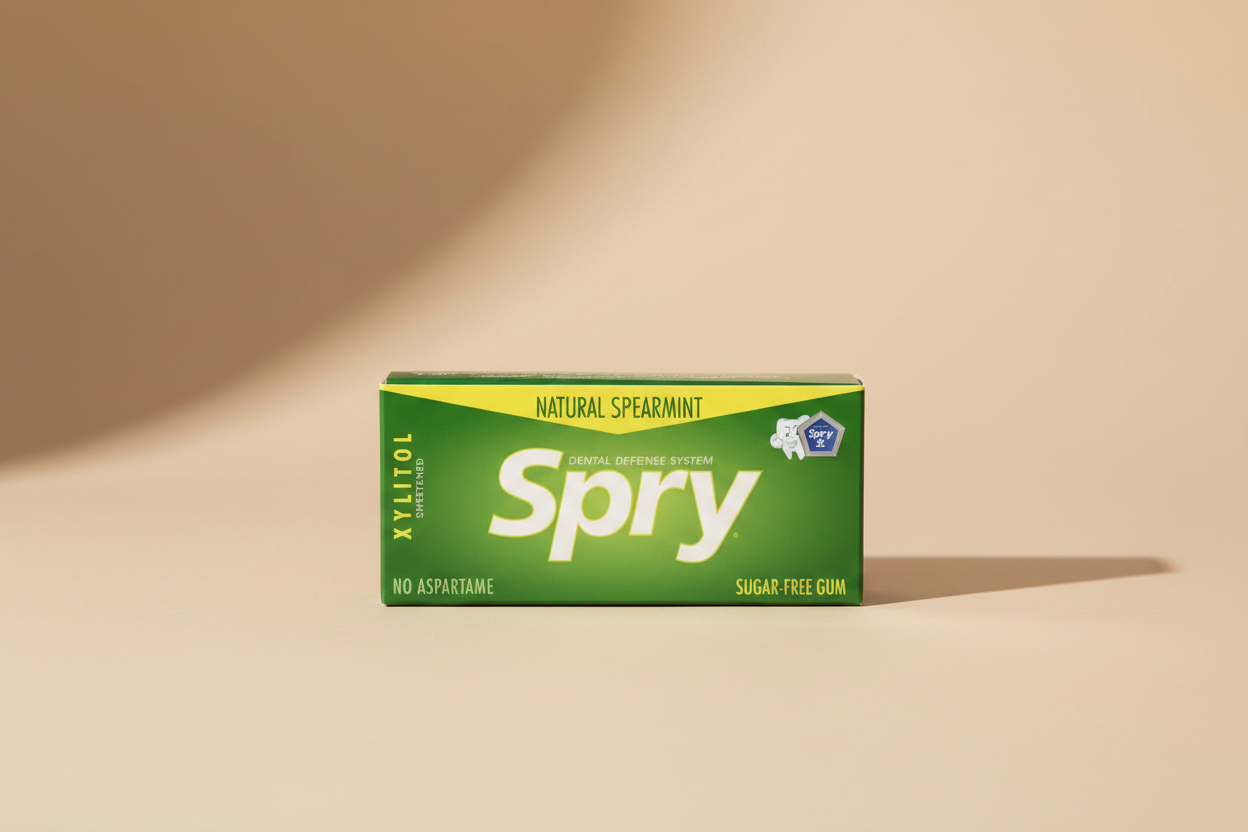 Spry Spearmint Gum with Xylitol Case 20 x 10 Pieces