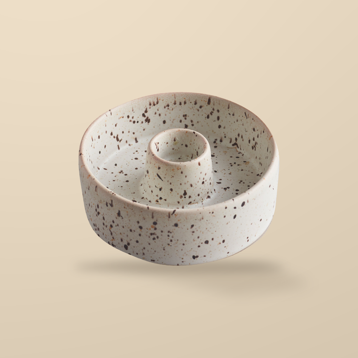 St. Eval Speckled Ceramic Candle Holder – 1 Holder — original product packaging on warm beige background