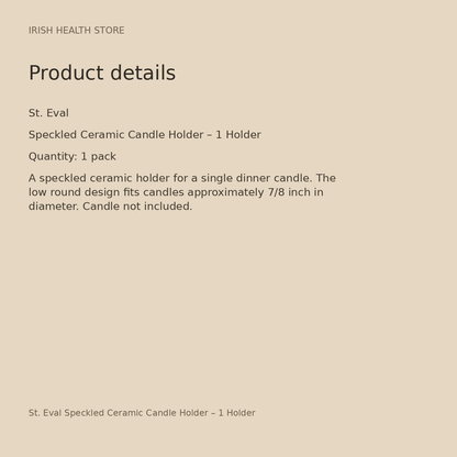 St. Eval Speckled Ceramic Candle Holder – 1 Holder product details