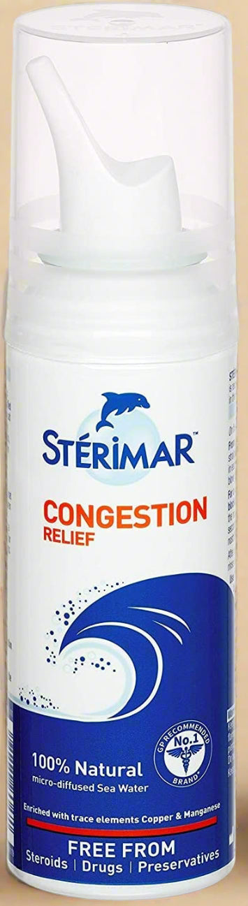 Sterimar Congestion Relief – Colds & Rhinitis 50ml front spray bottle – IHS Irish Health Store