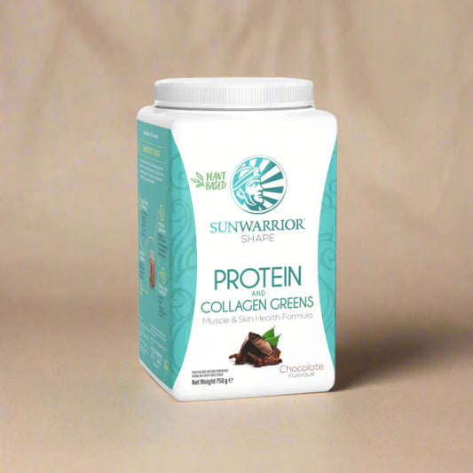 Sunwarrior Protein & Collagen Greens Chocolate 750g – Vegan Supplement