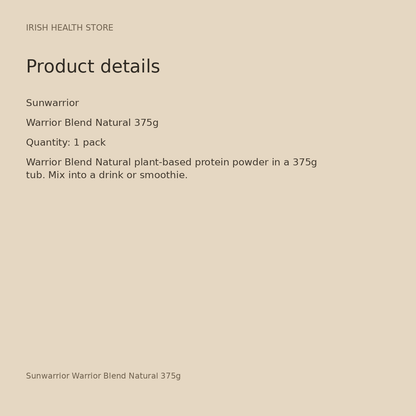 Sunwarrior Warrior Blend Natural 375g product details