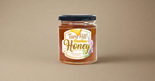 Tara Hill Heather Honey 227g jar of raw Irish mountain honey
