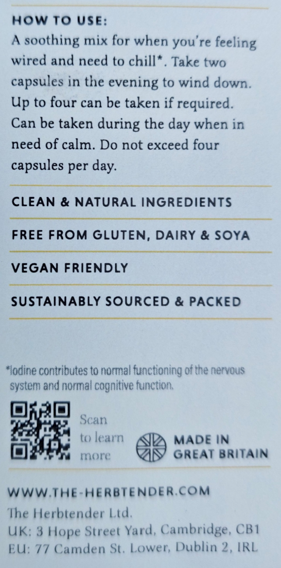 Product label with usage instructions, ingredient information, and branding details.