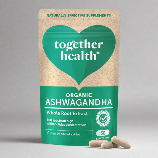 Together Health Organic Ashwagandha 30 Capsules Front Label