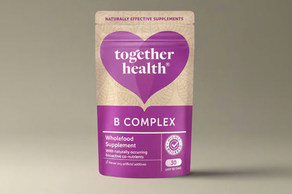 Front view of Together Health B-Vitamin Complex – 30 Capsules pouch