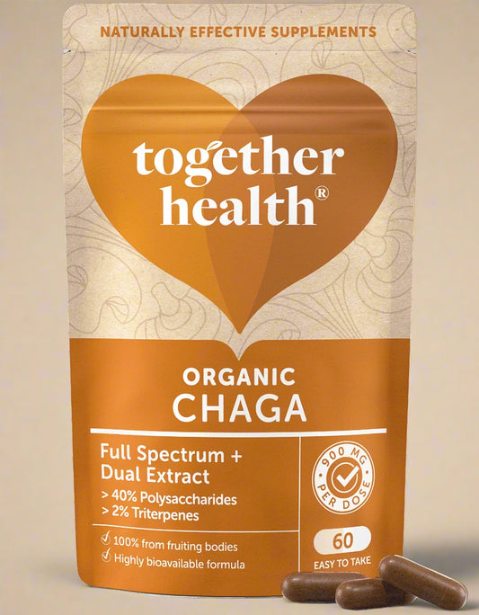  Together Health Chaga Mushroom 60 Capsules front packaging.