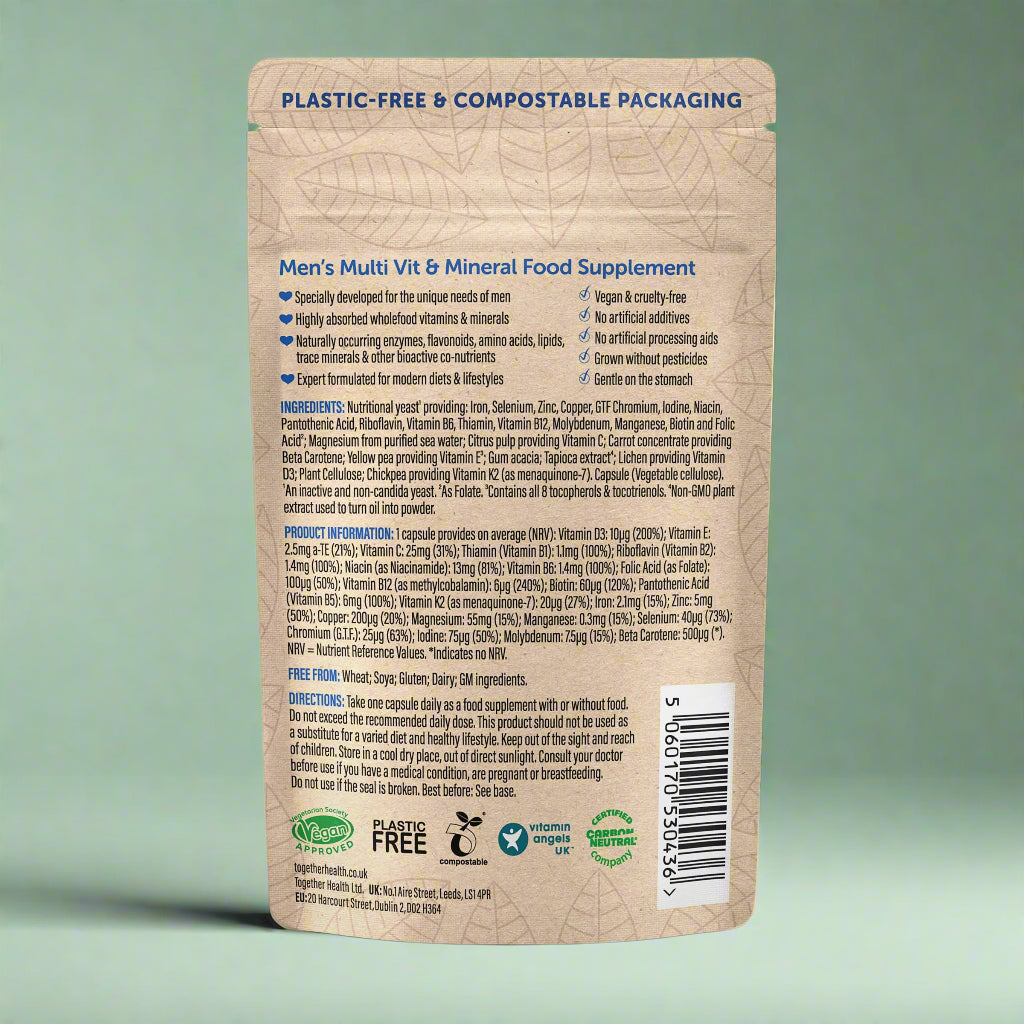 Men’s Multi Supplement Facts and Ingredients – 30 Capsules