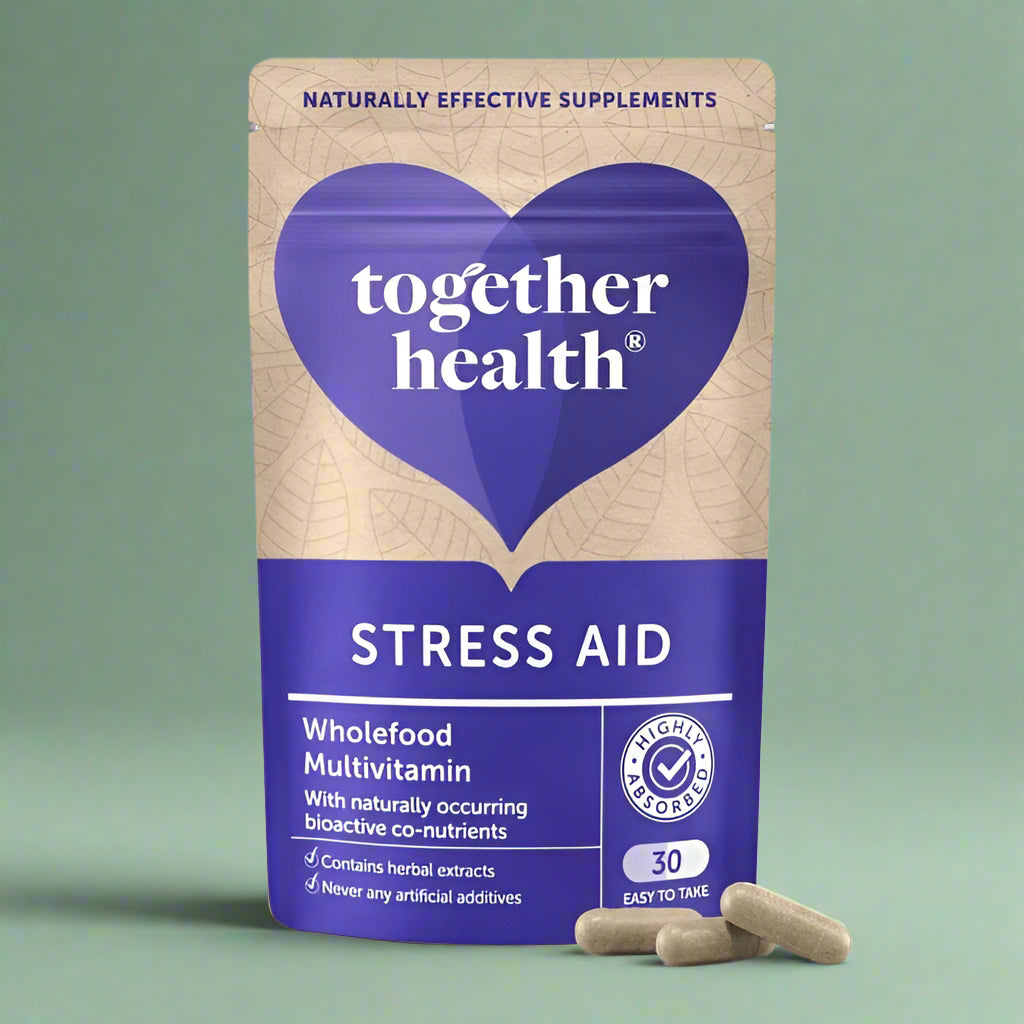 Together Health WholeVit Stress Aid Complex 30 Capsules Front Label