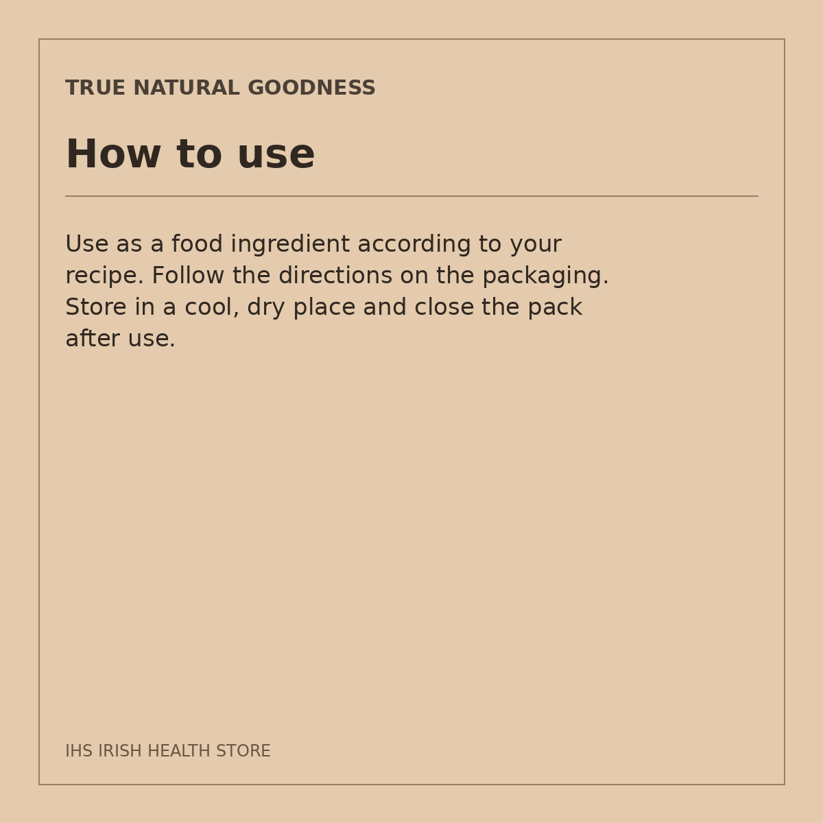 True Natural Goodness Beetroot Powder – 250g: how to use