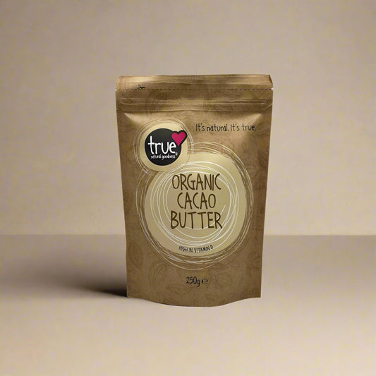 True Natural Goodness Organic Cacao Butter 250g front label – IHS Irish Health Store