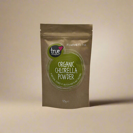 True Natural Goodness Organic Chlorella Powder 125g front pouch – IHS Irish Health Store